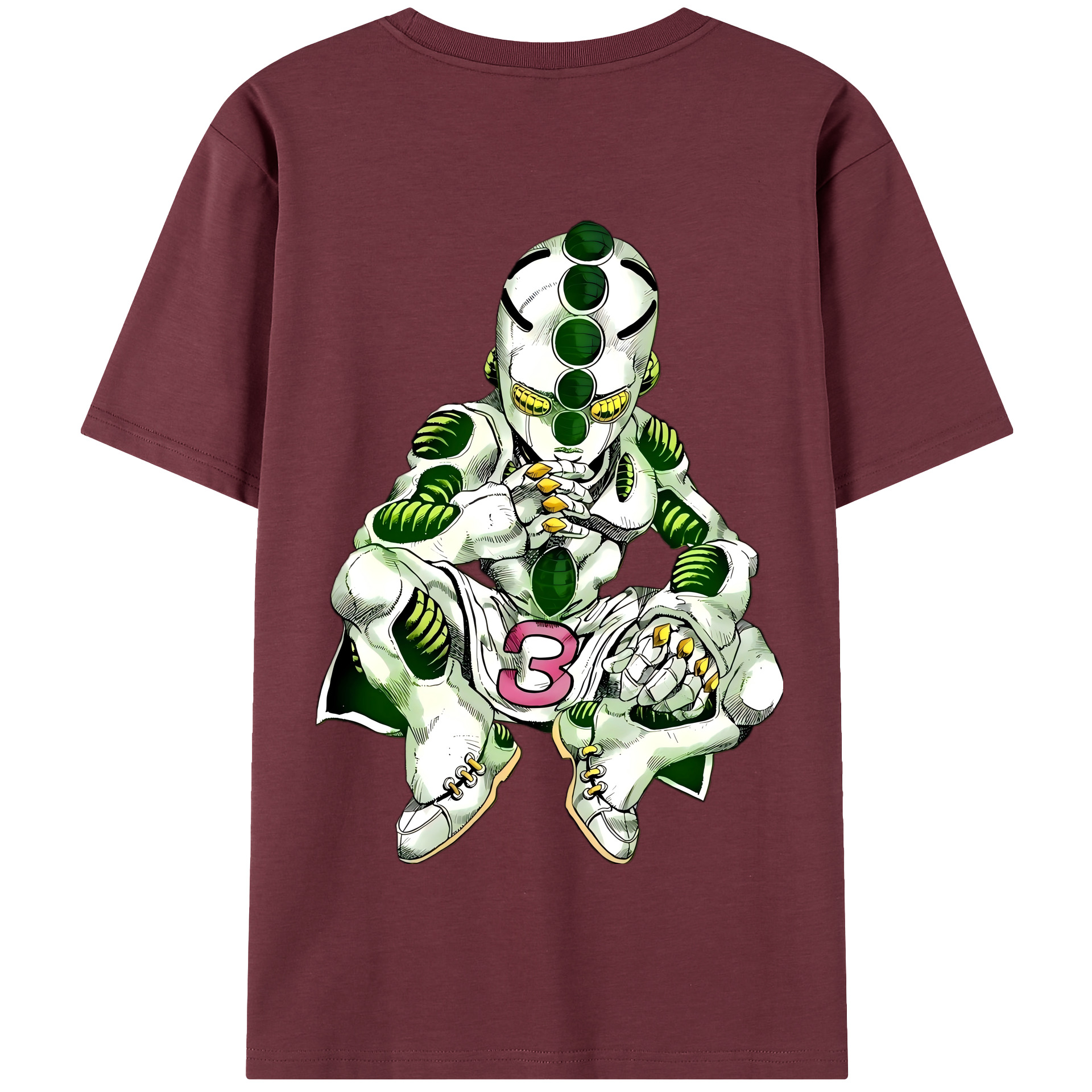 （画像用） ジョジョの奇妙な冒険 広瀨康一 JoJo's Bizarre Adventure Hirose Koichi 綿100％半袖Tシャツ（背面プリント）